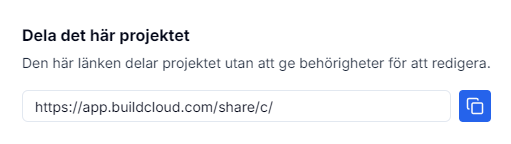 Dela en onlinelänk med beställaren eller externa aktörer.